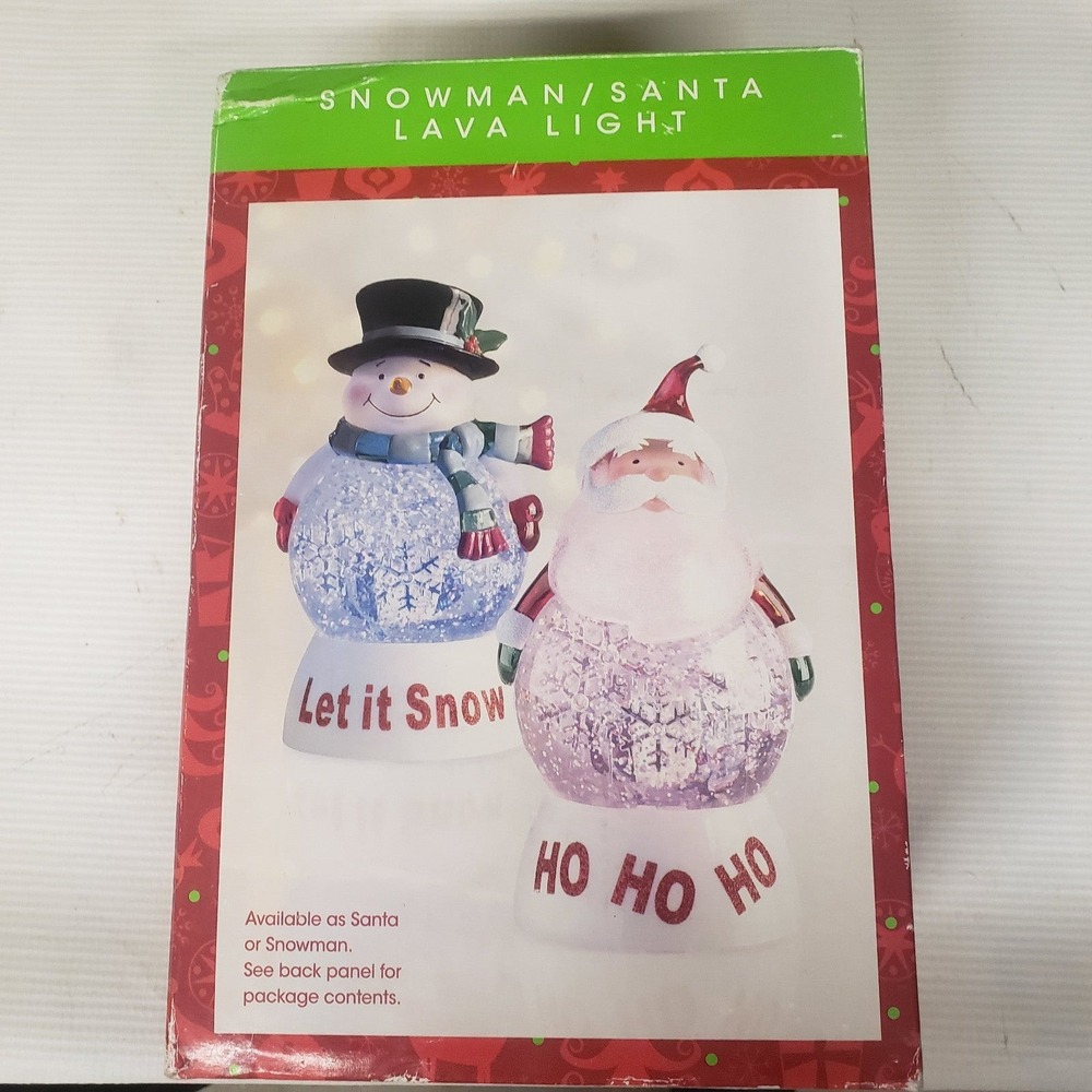 North Pole Trading Co Santa Lava Light 7 Inch Color Changing LED Glitter Globe